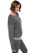 Cashmere & Cotton ladies cashmere cotton stormie black grey marl m